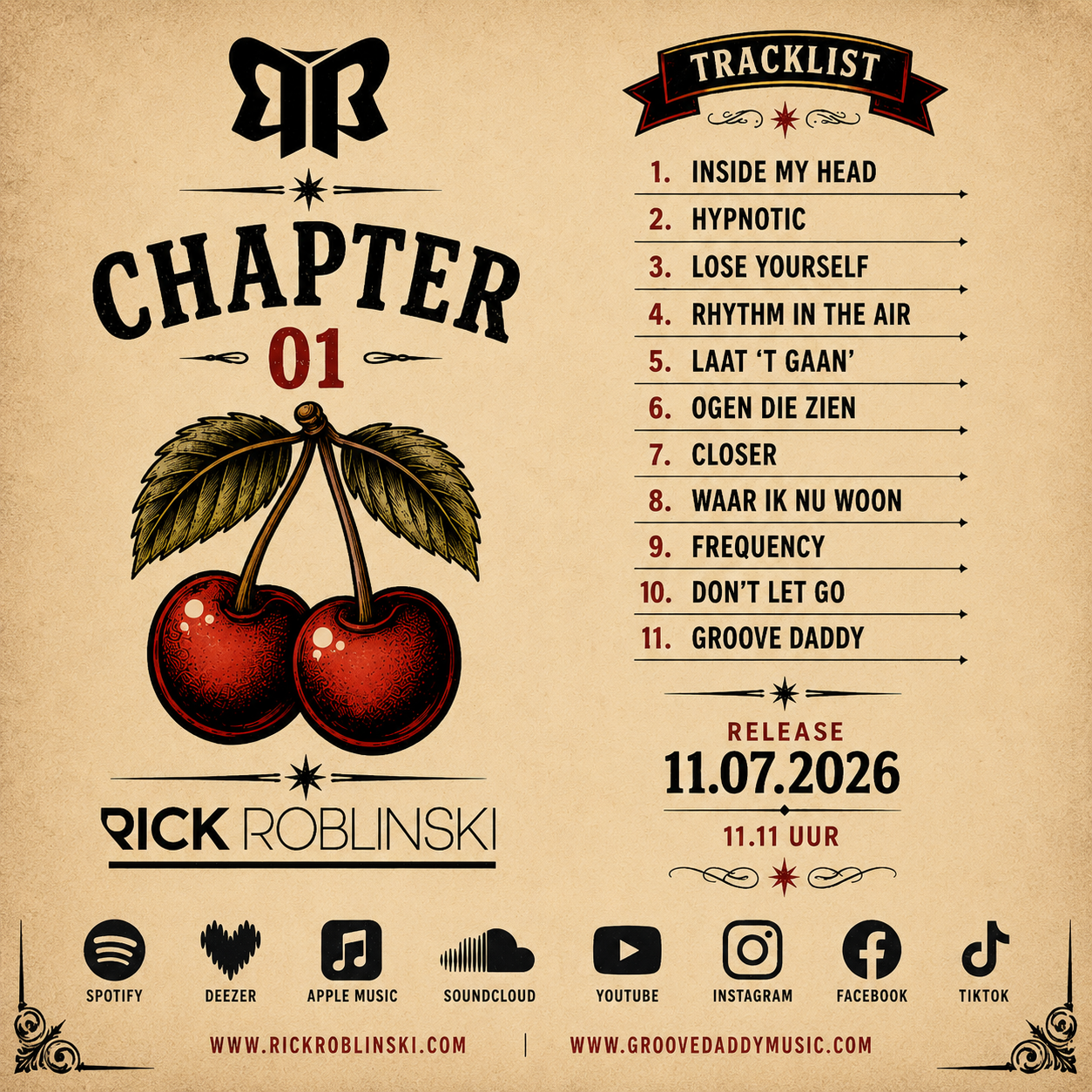 Chapter 01 release poster with full tracklist